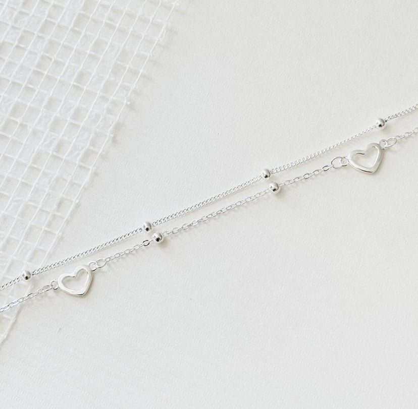 Layered Heart Bracelet