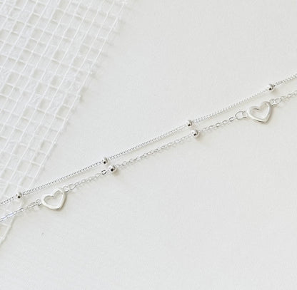 Layered Heart Bracelet