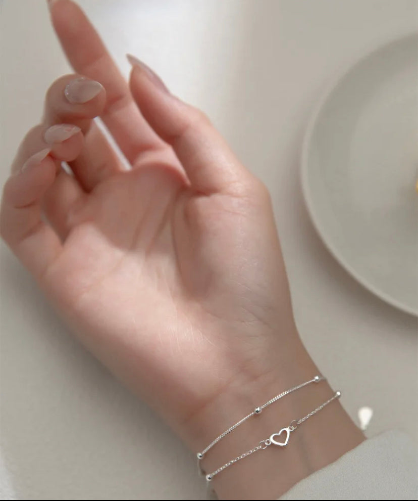 Layered Heart Bracelet