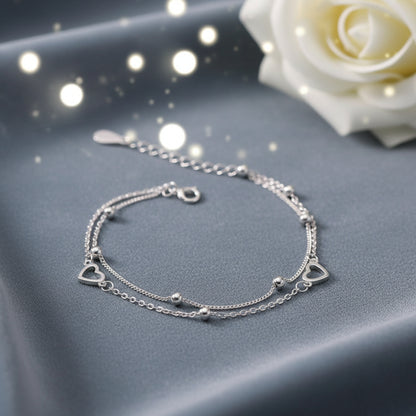 Layered Heart Bracelet