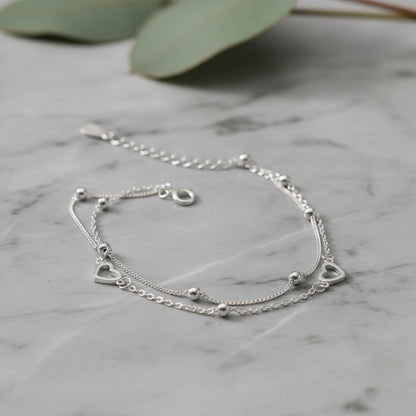 Layered Heart Bracelet