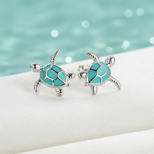 Turquoise Sea Turtle Earrings