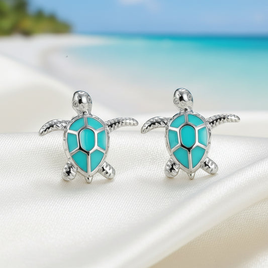 Turquoise Sea Turtle Earrings