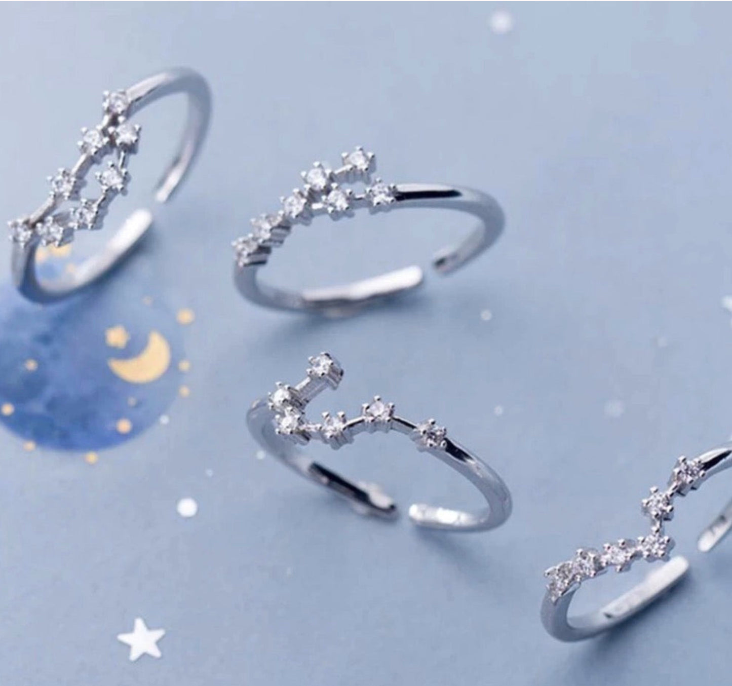 Zodiac Adjustable Rings