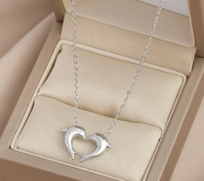 Dolphin Heart Necklace