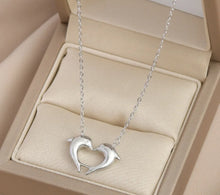 Load image into Gallery viewer, Dolphin Heart Necklace