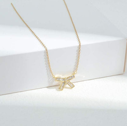 Gold Bow Necklace
