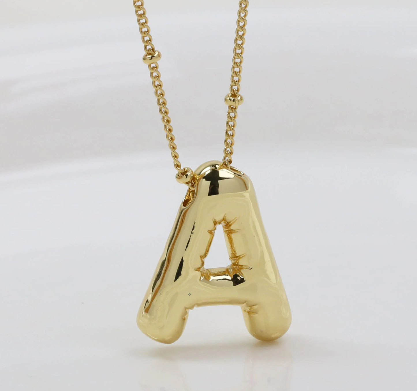 Initial Balloon Necklace - Gold