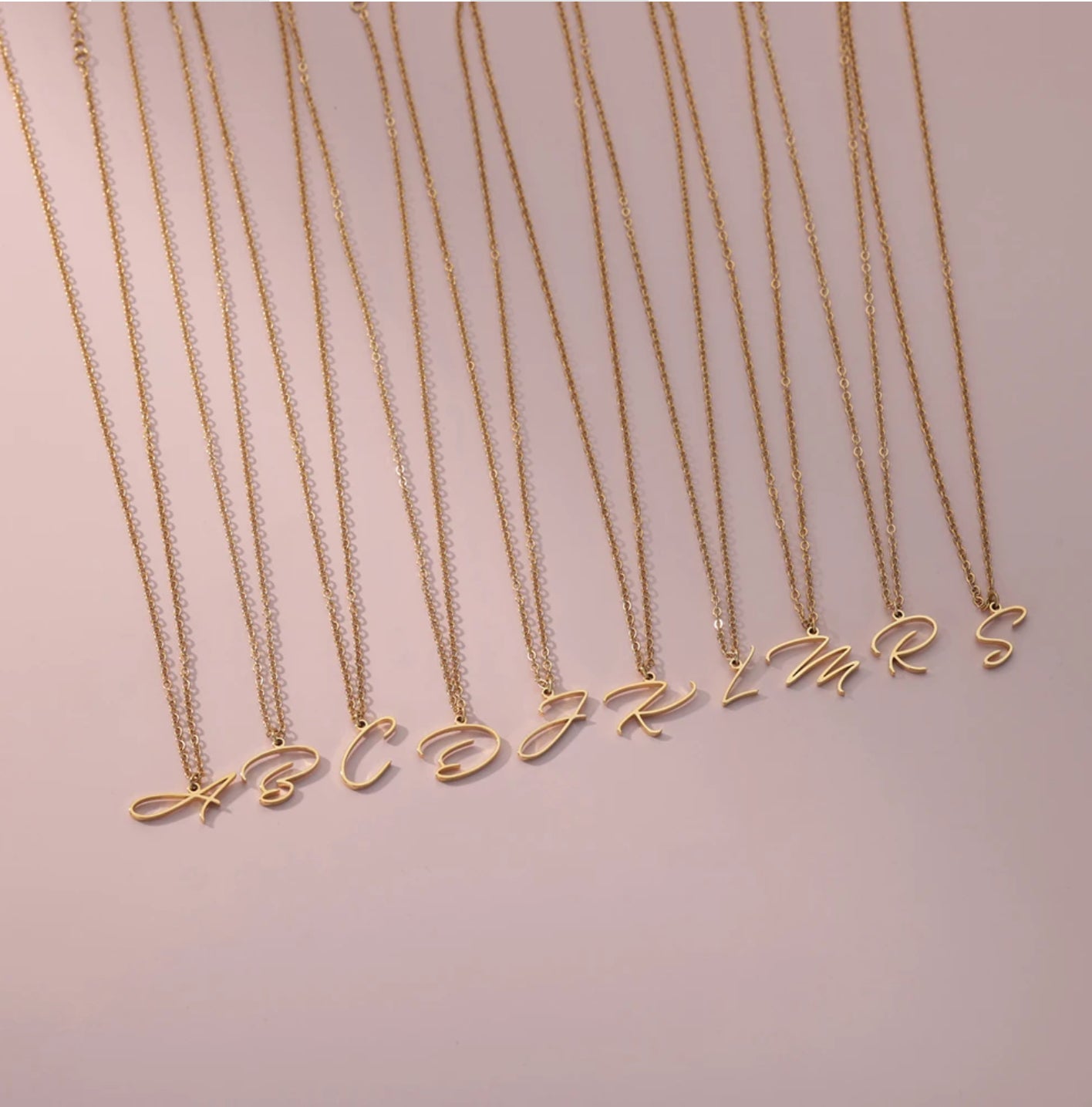 Cursive Initial Necklaces