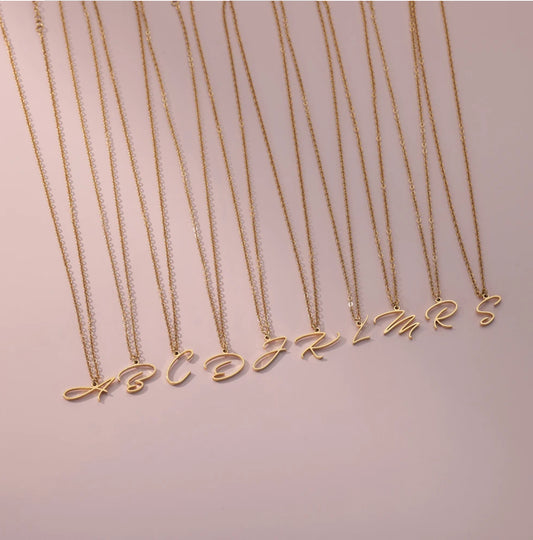 Cursive Initial Necklaces