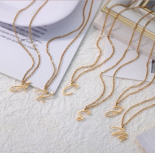 Cursive Initial Necklaces