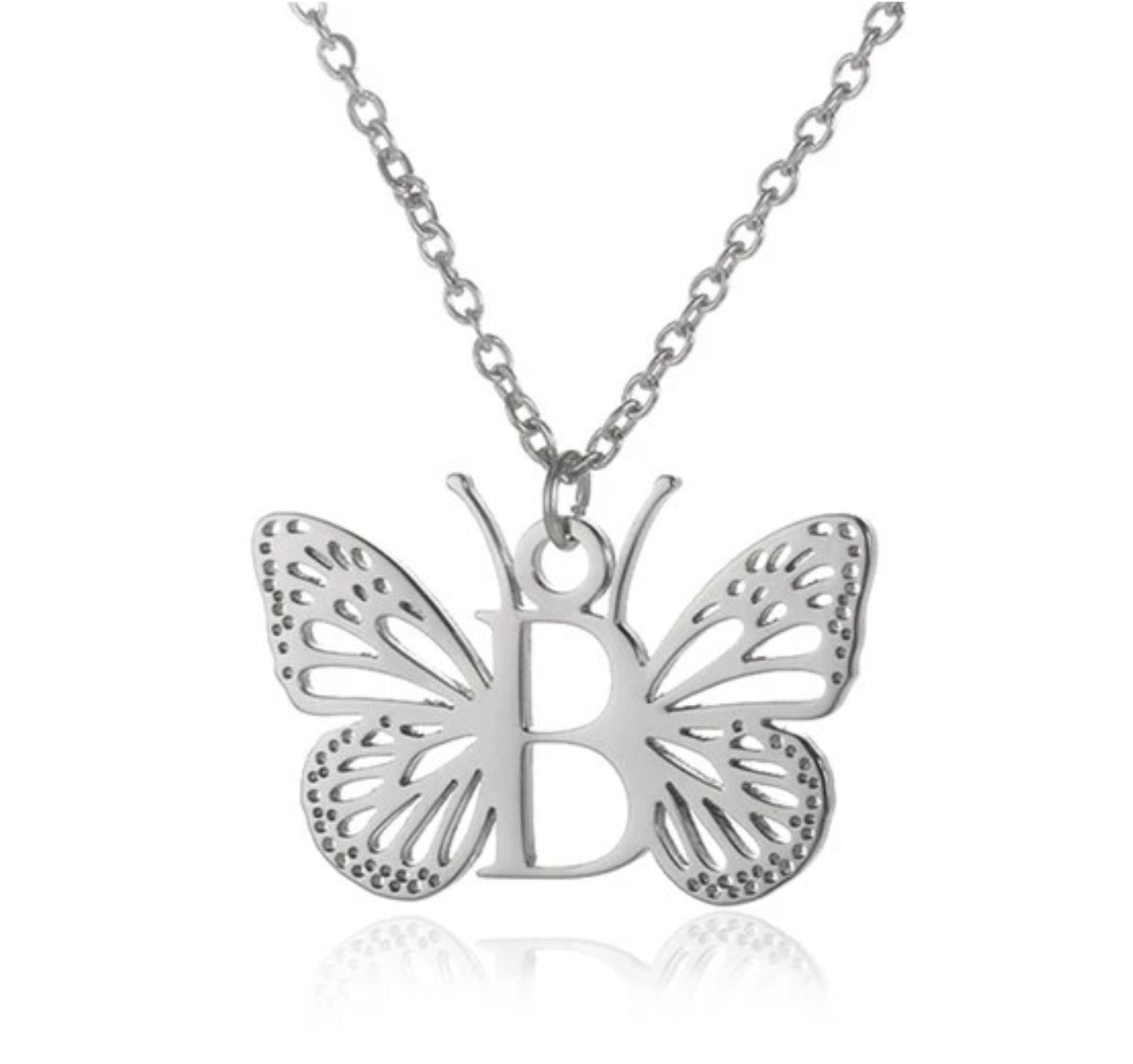Initial Butterfly Necklace