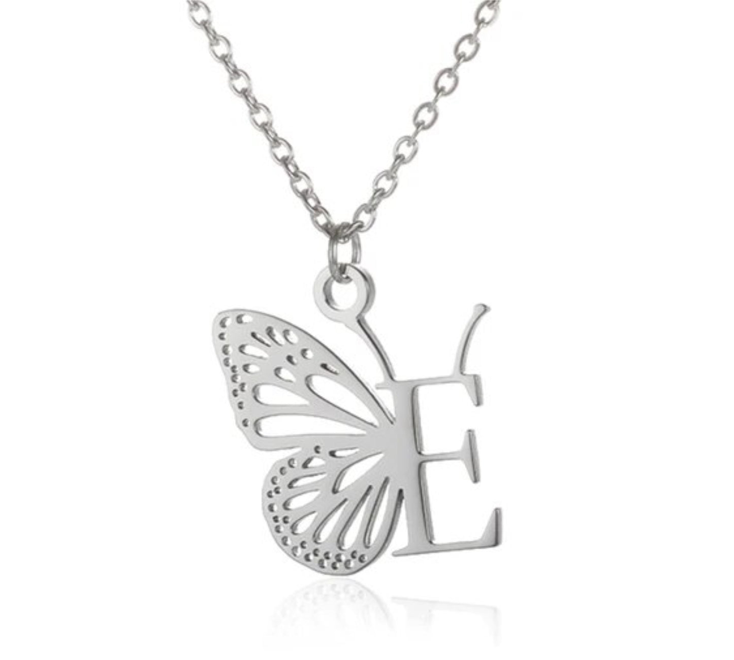 Initial Butterfly Necklace