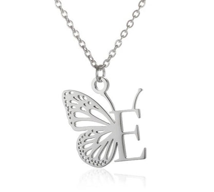 Initial Butterfly Necklace