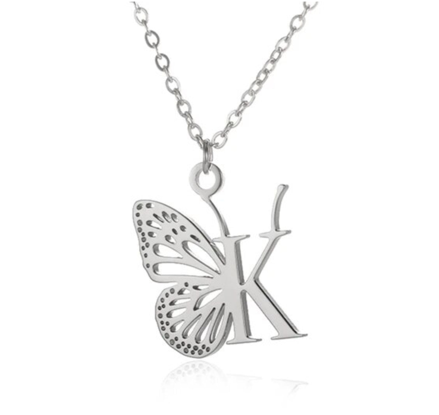 Initial Butterfly Necklace