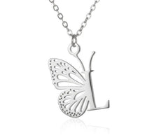 Load image into Gallery viewer, Initial Butterfly Necklace