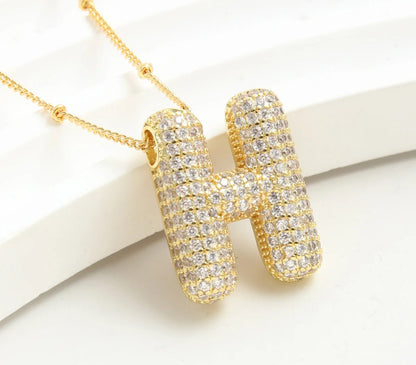 Initial Balloon Necklace - Letter H