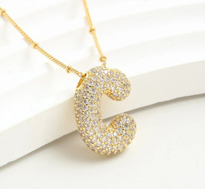Initial Balloon Necklace - Letter C
