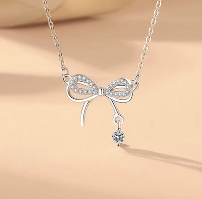 Zircon Bowknot Necklace