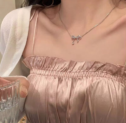 Zircon Bowknot Necklace