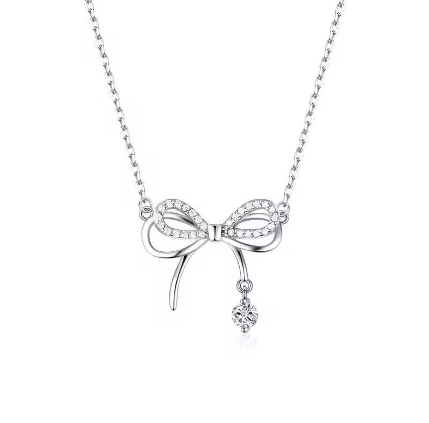 Zircon Bowknot Necklace
