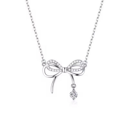 Zircon Bowknot Necklace