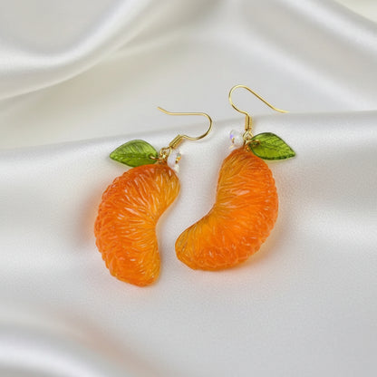 Orange Slice Drop Earrings