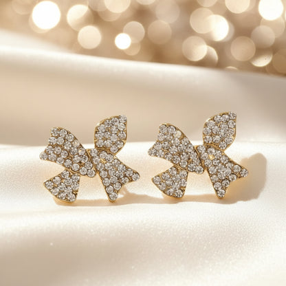 Pavé Crystal Bow Earrings