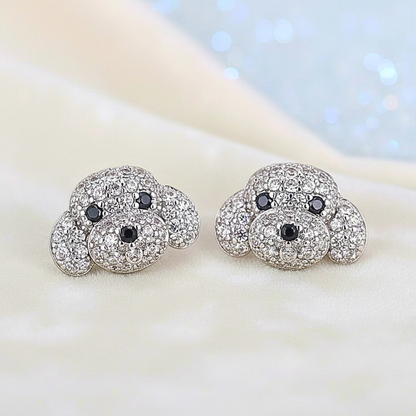 Pavé Puppy Earrings