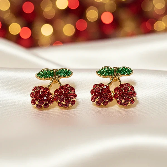 Pavé Cherry Earrings