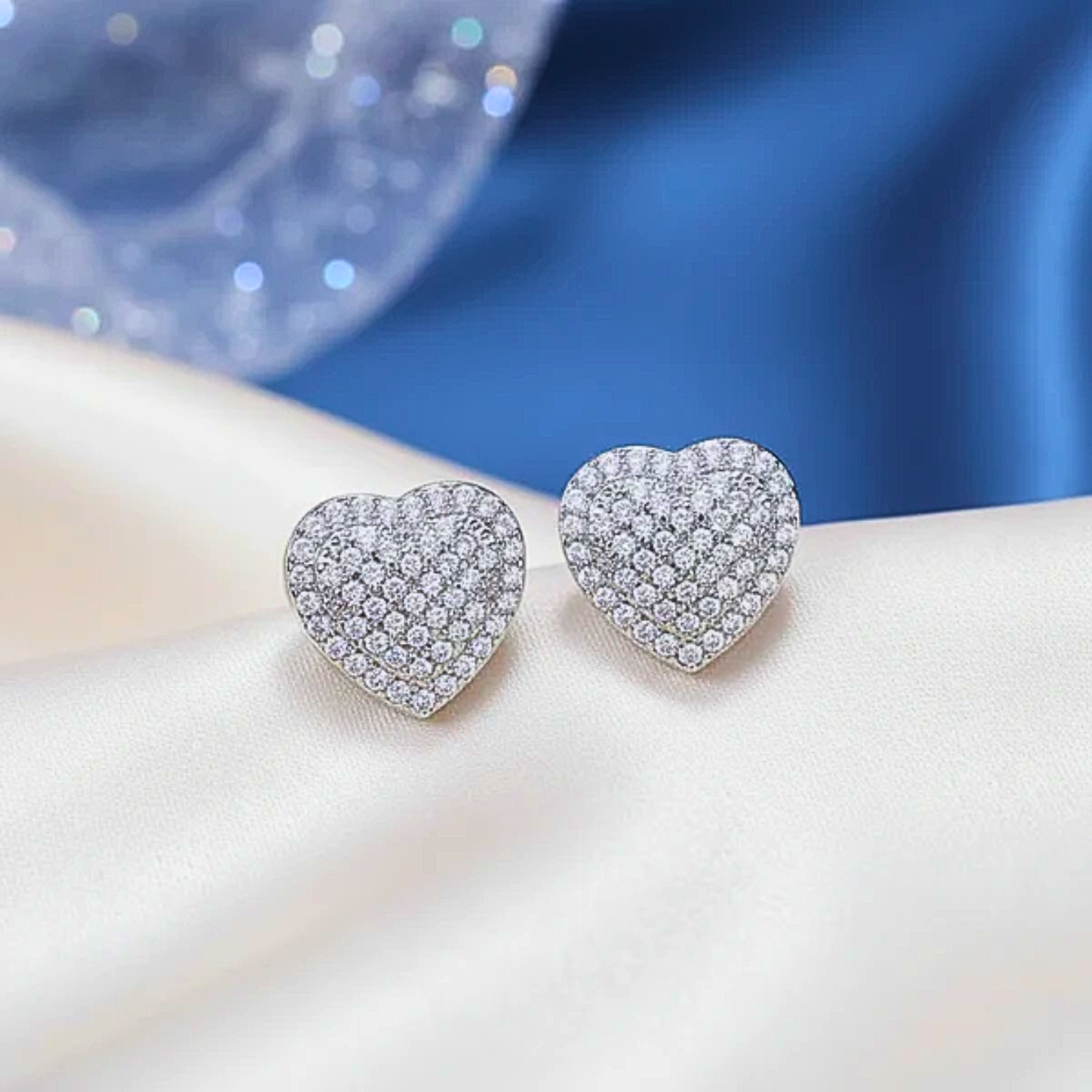 Radiant Heart Pavé Earrings