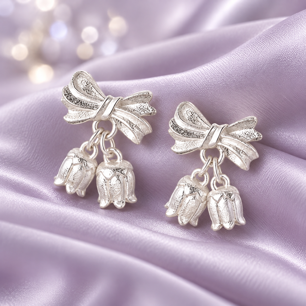 Bellflower Bow Earrings