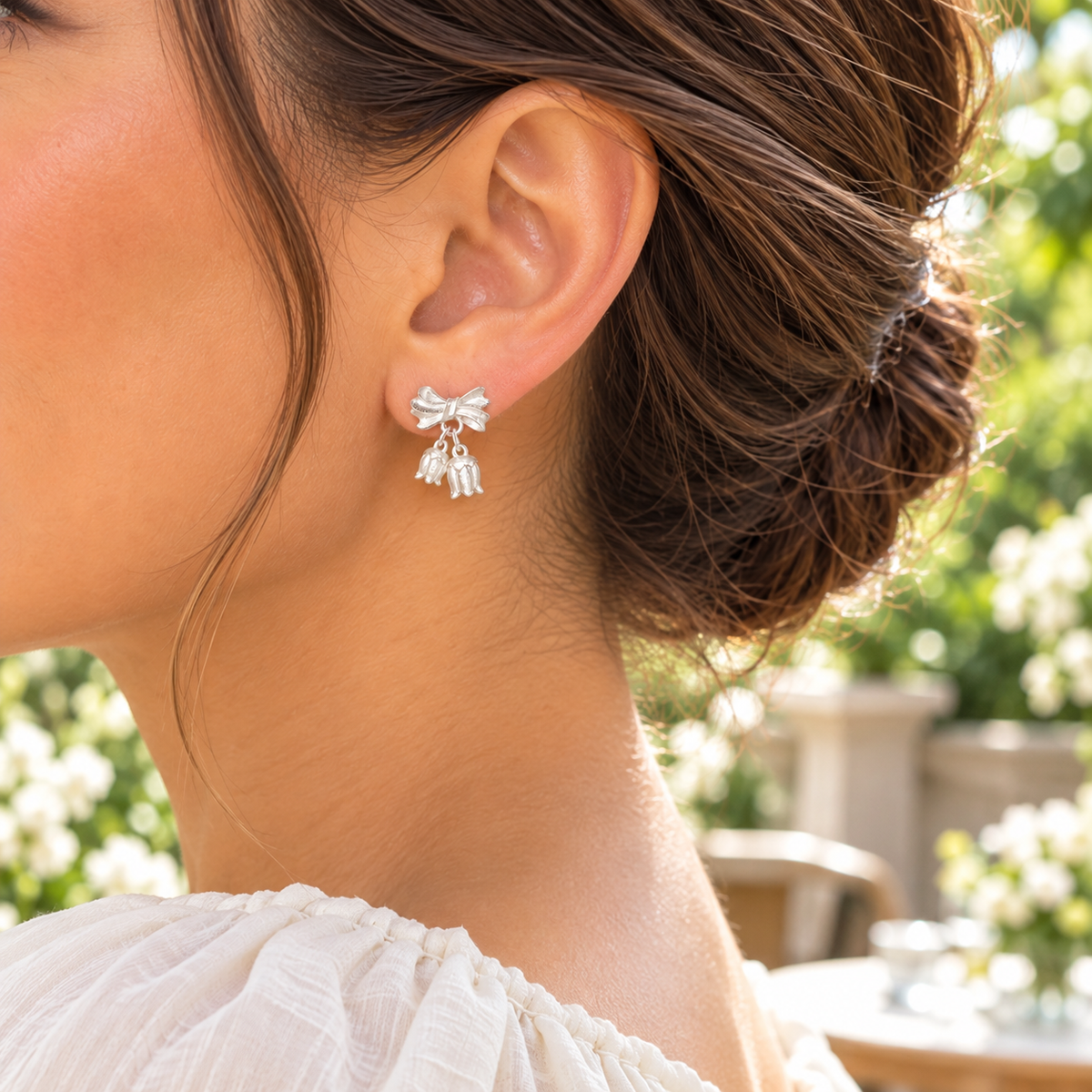 Bellflower Bow Earrings