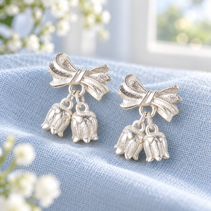 Bellflower Bow Earrings