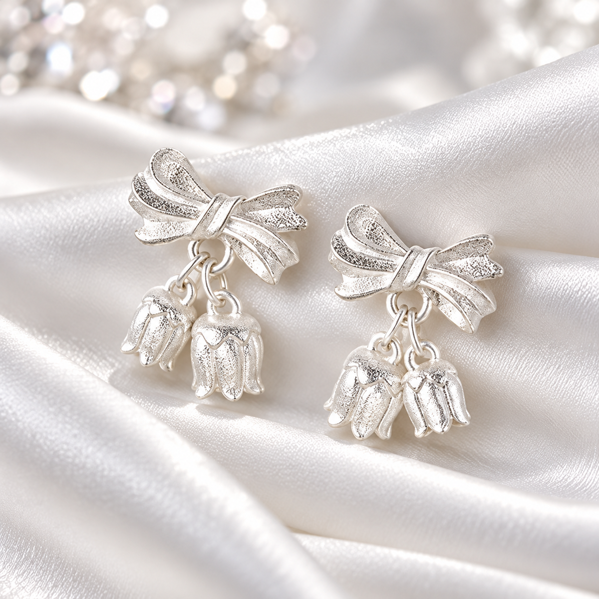 Bellflower Bow Earrings