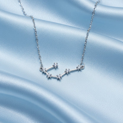 Silver Cancer Zodiac Necklace