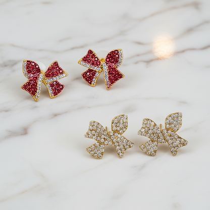 Crystal Pavé Bow Earrings Bundle