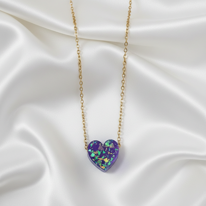 Iridescent Heart Necklace