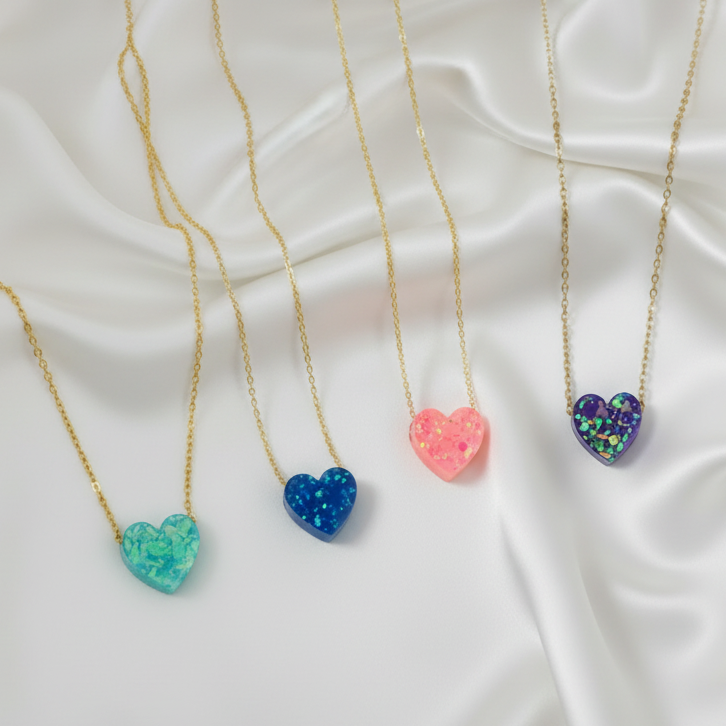 Iridescent Heart Necklace