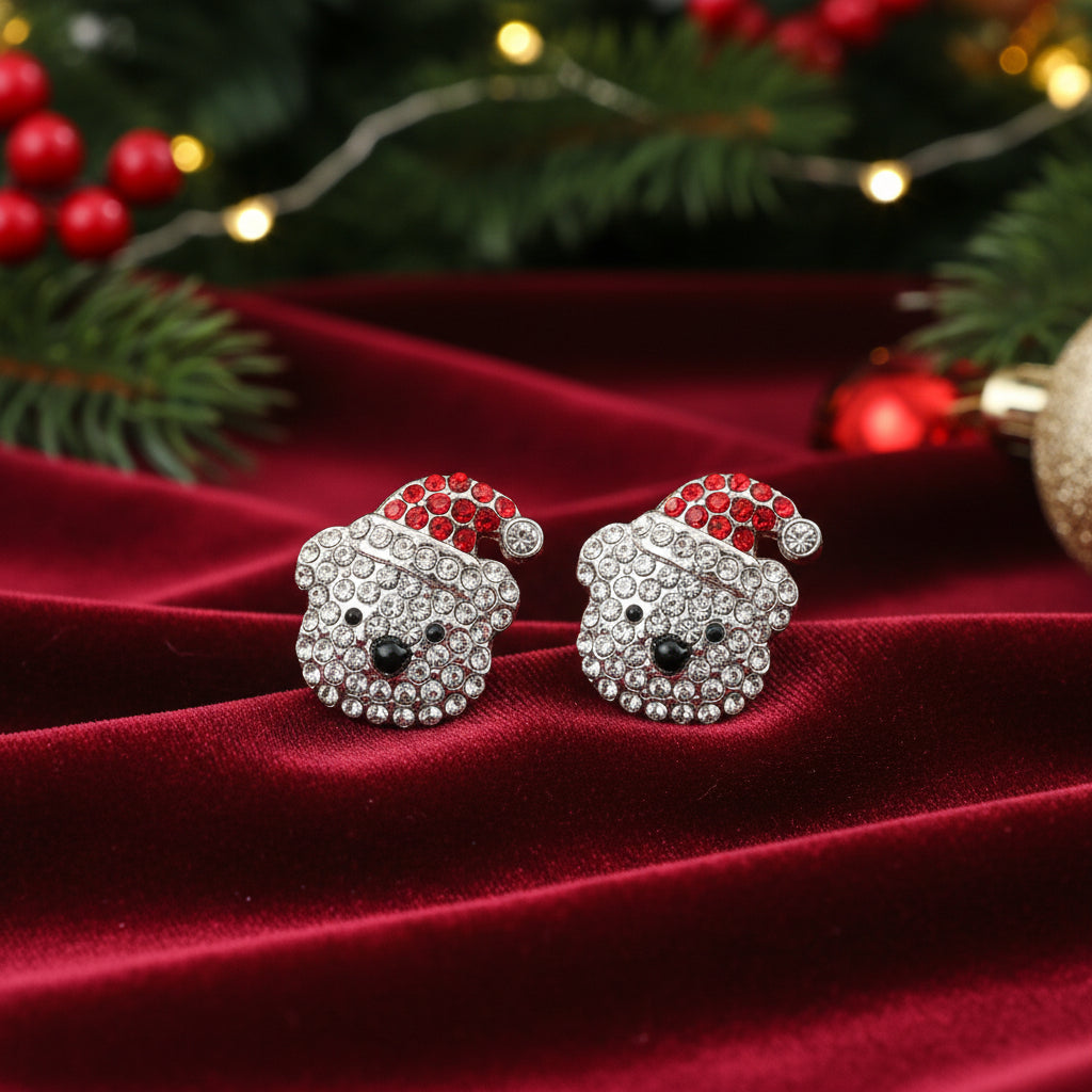 Polar Bear Pavé Earrings