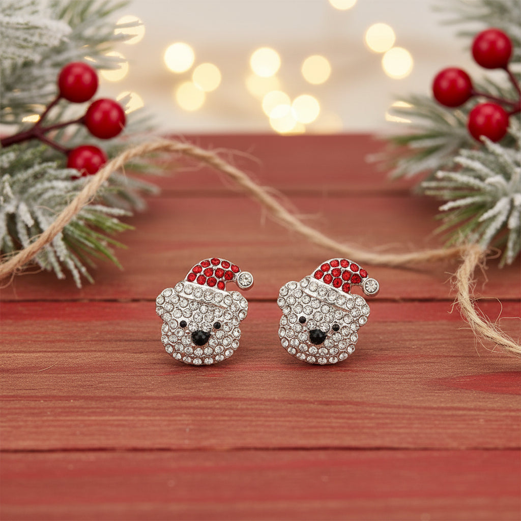 Polar Bear Pavé Earrings