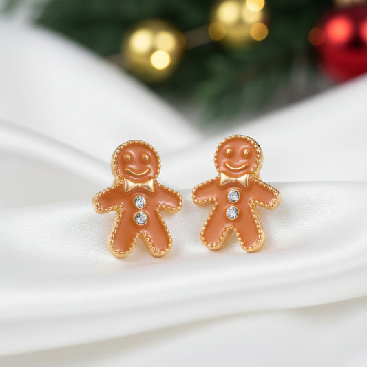 Jolly Gingerbread Man Earrings