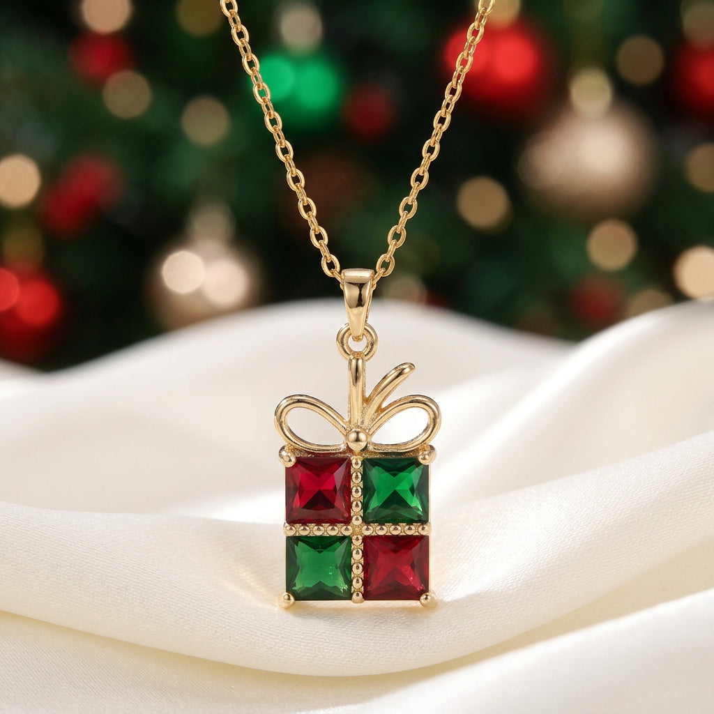 Christmas Gift Box Necklace