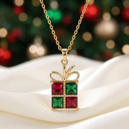 Christmas Gift Box Necklace