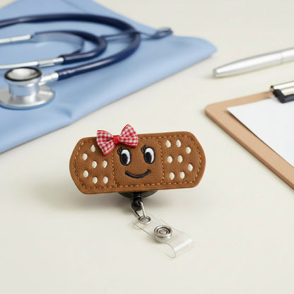 Happy Bandage Badge Reel