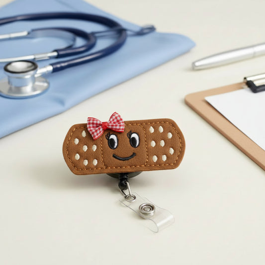 Happy Bandage Badge Reel