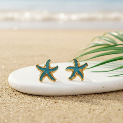 Turquoise Starfish Earrings