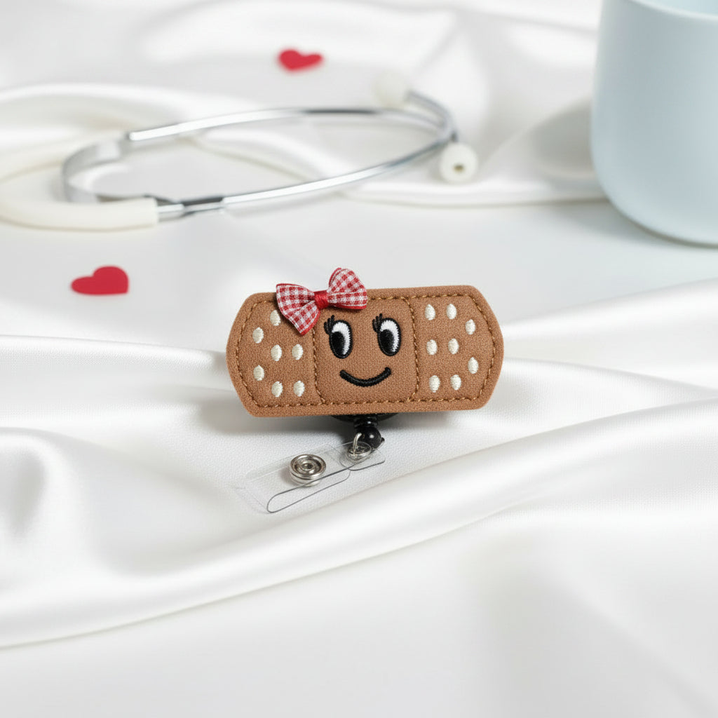 Happy Bandage Badge Reel