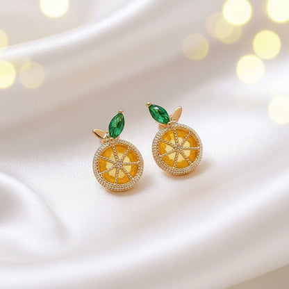 Lemon Slice Gem Earrings