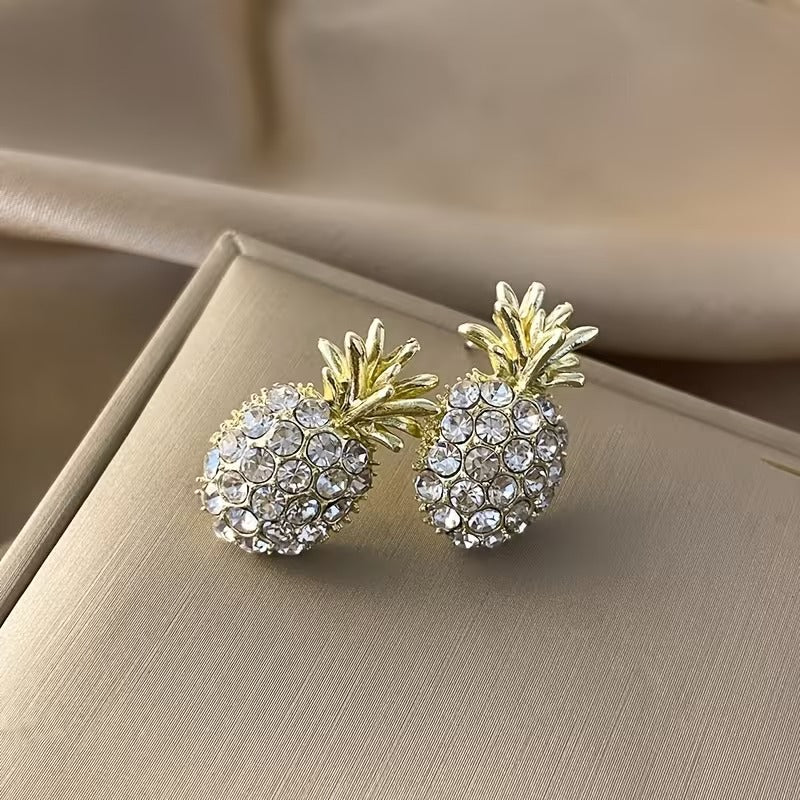 Pineapple Glow Crystal Earrings